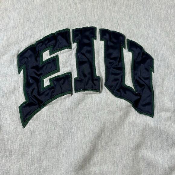 Vintage Champion Reverse Weave EIU Eastern Illinois Mens Sz Large Gray Crewneck - Picture 2 of 8